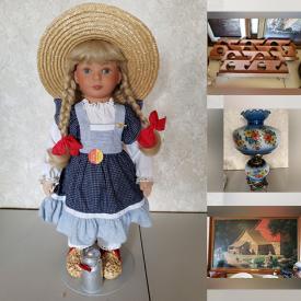 MaxSold Auction: This online auction features Vintage Margarete Steiff Doll, Decorative Chicken, Fishing & Golf Decor, Antique Furniture, Toys, Small Kitchen Appliances, Belleek Milk Jug, Bean Pot, Stain Glass Light Fixture, Hunting & Beach Inspired Art, Bird Feeders & Houses and much more!