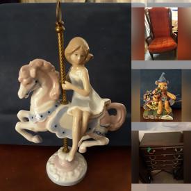 MaxSold Auction: This online auction features Jewelry Armoire, Coat Rack, Porcelain Dolls, Doll Cradle, Bearington Bears, Jim Shore Figurines, New Candles and much more!