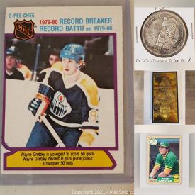 MaxSold Auction: This online auction features; 1979 OPC Atlanta Flames 10 Card, Florida Panthers Stars, Marvel Comics Wolverine 2 Comic, 1958 Canadian Silver Dollar, Hockey World April-May 1967 Magazine and much more.