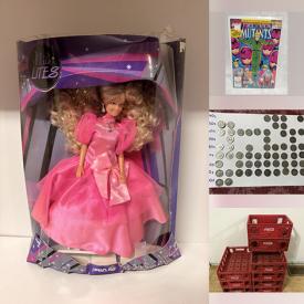 MaxSold Auction: This online auction features Comics, NIB Tea Set, Toys, Illustrated Books, NIB Mugs, Vintage Coca Cola Crates, Coins, Video Games, NIB Barbie, NIB Memory Clocks, Keirstead Prints and much more!