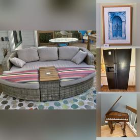 MaxSold Auction: This online auction features collectibles, several framed prints, refrigerators, outdoor furniture, electric keyboard, a piano-shaped storage cabinet, bamboo room divider, mirrors, lamps, rugs, electronics, exercise equipment and much more!