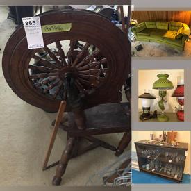 MaxSold Auction: This online auction features vintage school desk, railroad lanterns, Vintage washboards, bikes, pasta machine, Vintage dresser with mirror, pine chest, TrimTramp Saw table, booster fans, kids art & science kit, golf set and much more!