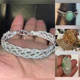 MaxSold Auction: This online auction features Jade Jewellery, Silver Jewellery, Turquoise Ring, Amber Bracelet, Ammonite Fossils, Jade Beads, Pearls & Crystal Bracelet, Sugilite Bangles, Clear Quartz Skull, and much more.