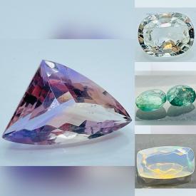 MaxSold Auction: This online auction features beautiful stones such as Blue Topaz, Blue Sapphire, Natural Emerald, Caramel Ethiopian Opal, Pink Red Tourmalines, Off White Sapphire and much more!