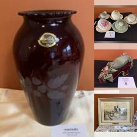 MaxSold Auction: This online auction features Vintage Cobalt hand painted Porcelain Vase, Blue willow Serving Platter, Decorative Pin Cushion, Vintage Ruby Glass Vase Vintage Rotary Telephone, Vintage Gold & Cobalt Blue Venetian Glass Decanter set and much more.