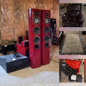 MaxSold Auction: This online auction features items such as Retractable Air Hose, Speakers, Swivel Chair, Snow Boards, CD Changer And Speakers, Motorcycle Parts, Desktop, Popcorn Maker, Mirrors, Recliner, Snow Helmets, Coffee and End Table, Kitchenware and much more.