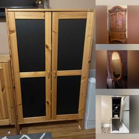 MaxSold Auction: This online auction features Platform Bed Frame, Cabinets, Armoire, Floor lamps, Standing Mirror, and much more!