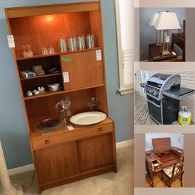 MaxSold Auction: This online auction features Teak cabinet and bookcase, sofa, wingback chairs, storage containers, Royal Doulton cups and saucer, costume jewelry, metal cart, gardening tools and much more!