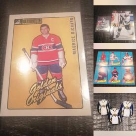 MaxSold Auction: This online auction features collectibles such as OPC hockey cards, vintage NFL cards, sports teams, keychains, Upper Deck NBA cards, WWF card set, Tim Hortons card sets, jersey cards and much more!