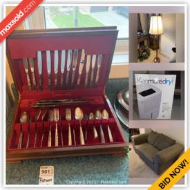 MaxSold Auction: This online auction features furniture such as office chairs, MCM table, curio cabinet, side tables, coffee table, bed frame, chairs, veneer corner desk and more, lamps, glassware, clocks, Denby mugs, cameras and accessories, prints, decor, kitchenware, planters, tools and much more!