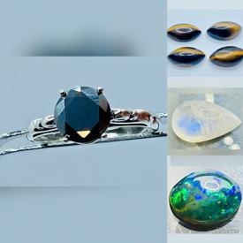 MaxSold Auction: This online auction features Loose Gemstones such as Sapphires, Quartz, Citrines, Amethysts, Topaz, Kyanites, Amerine Crystals, Opal, Emeralds, and a Diamond/Silver Ring and much more!