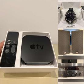 MaxSold Auction: This online auction features Apple TV, Men's Watch, Stereo Components, Strider bike, Toys, DVDs, Christmas Plates, and much more!