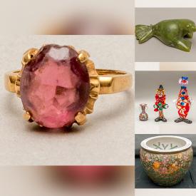 MaxSold Auction: This online auction features Silver Jewelry, Camera, Inuit Soapstone Carvings, Costume Rings, Coins, Wooden Carving, Vintage Drafting Set, Art Glass, Perfume Bottles, Moorcraft, Vintage Fenton Glass, Pottery Sculptures, Teacup/Saucer Sets, Studio Pottery, Vintage Bowling Balls, Golf Clubs and much more!