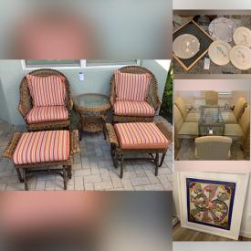 MaxSold Auction: This online auction features Decorative Plates, Decanters, small Kitchen Appliances, Area Rugs, Reclining Couch, Patio Furniture, Printer, Mink Coat, Wine Cooler and much more!