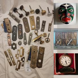 MaxSold Auction: This online auction features Wall Charger, Framed Prints, watch, camera, tools, nightstand, hair tools, Alpine Subwoofer, Typewriter, teapots, vases, antique keys, books, trading cards, electronics, helmets, clothes, costume jewelry and much more!