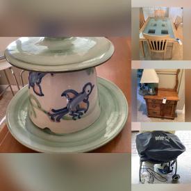 MaxSold Auction: This online auction features kitchen appliances such as black and decker toaster oven, magic bullet, slow cooker, Oster fryer, Pfaltzgraff Vintage collection, silverware, appetizer baskets, tabletop mirror, kitchen table and chairs, dresser, dry sink, Christmas decor and much more!