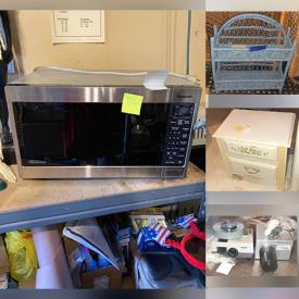 MaxSold Auction: This online auction features Patio Bar With Stools, Dragon Sculpture, Power tools, Microwave, Wine fridge, Refrigerator, Wicker Shelves And Basket, Elliptical Machine, Slide Projectors, Statues, Artwork, Car tree, Hoses and much more!