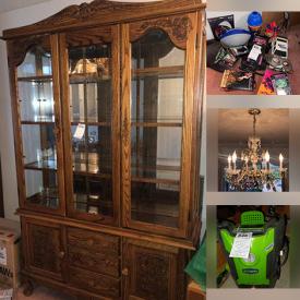 MaxSold Auction: This online auction features a keyboard, storage ottomans, Capodimonte, dining table with leaf, king bed headboard with lights, inversion table, mirrors, sports card, chandeliers, portable video player, Encyclopedias, chimney parts, plumbing supplies and much more!