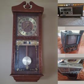 MaxSold Auction: This online auction features Hanging Grandfather Clock, Vintage Radio, Vintage TV, and More!