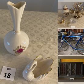 MaxSold Auction: This online auction features Riding Lawnmower, Vintage Pyrex, Lennox Vases, Small Kitchen Appliances, Teacup/Saucer Sets, Glass Figurines, Collector Spoons, Antique Dresser, Power Tools, Patio Furniture, Vintage Bikes and much more!