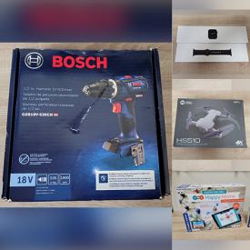 MaxSold Auction: This online auction features New in Box Items such as Power Tools, Computer Parts, Dash Cam, Robot Vacuum, Beauty Appliances, Smart Watch, Baby Monitor, Drone, Cricut, Gaming Gear, Video Doorbell, Laptop, Projector, Heated Apparel, STEM Toys and much more!