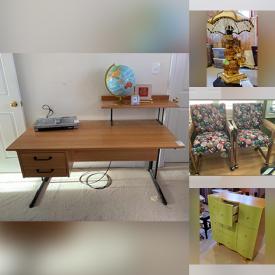 MaxSold Auction: This online auction features items such as Bed Frame, Desk And Decor, Side Tables, Fans, Lamps, Luxury Couch, Horse Figurines, Chairs Novelty Sports, Radios, Glassware, Elliptical and much more!