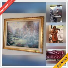 MaxSold Auction: This online auction features Exercise Equipment, Recliners, Kinkade Artwork, Precious Moments, Board Games, WWII Memorabilia, Area Rug, Costume Jewelry, Vintage Roll Top Desk, Char-Griller Acorn Grill, Lawyers Bookcase, Humidors, Golf Club Covers, Camping Gear, Cuckoo Clock, Sporting Goods, and Much, Much, More!!