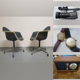 MaxSold Auction: This online auction features NIB Beauty Products, Outerwear, Charles Eames Upholstered Bucket Chairs, Vintage ZentRA Watches, Oakley Sunglasses and much more!