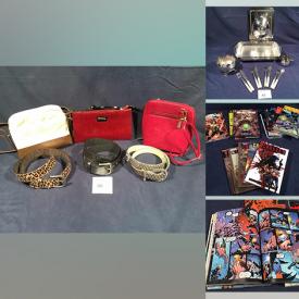 MaxSold Auction: This online auction features Sports Equipment, Outerwear, DVDs, Graphic Novels, Western Style Belts, Fishing Gear, Costume Jewelry, Pearls, Crystal Glasses, Coins and much more.