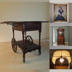 MaxSold Auction: This online auction features Antique Carved Teaster Bed, Vintage Bedside Tables, Antique Cradle, Cedar Chest, Carved Wooden Sofa, Tea Cart and much more!