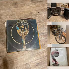 MaxSold Auction: This online auction features vintage Concord reel to reel, 49cc bike, LG smartphones, vintage albums, B USA clarinet, home decor, Garmin GPS, sports equipment, accent lamps, table lamps, ceiling pendants, Dyson vacuum, books, wall art and much more!