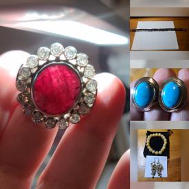 MaxSold Auction: This online auction features Ruby 925 Silver Ring, Moonstone Bracelet, Rhodolite Garnet Silver Bracelet, White Agate Bracelet, Peridot Silver Earrings, Ethiopian Opal Necklace, Sterling Silver Studs, and Loose Gemstones and much more.