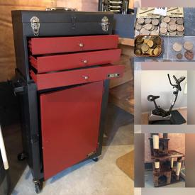 MaxSold Auction: This online auction features Collector Plates, Stationary Bike, Area Rugs, Recliners, Cat Scratching Posts, Coins, Delft Collectibles, Roll Top Desk, Camping Gear, Small Kitchen Appliances, Rolling Toolbox, Hand & Yard Tools, Chest Freezer, Patio Furniture and much more!