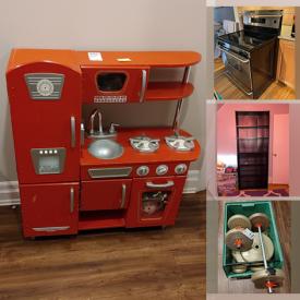 MaxSold Auction: This online auction features child Kitchen, Filing Cabinet, Bookcase, Fridge, Shelving, Art, Dishes, weights and much more!