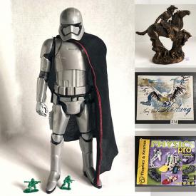 MaxSold Auction: This online auction features Comics, Sports Cards, LPs, STEM Toy, Coins, Star Wars Collectibles, Coca-Cola Collectibles, Pokemon Trading Cards, Electric Car Racetracks, Toys, Action Figures, Lego Bionicles, NIB Avengers Lights, Brass Golf Sculptures, American Jazz Band Musician Figures and much more!