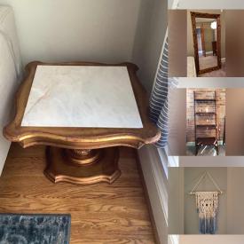 MaxSold Auction: This online auction features tables, chairs, cabinets, lamps, rugs, ottomans, house decors, flatscreen TV, electronics, framed art wall, curtains, dishwares, electric fireplace, luggage, trunks, ladder, tools and much more!