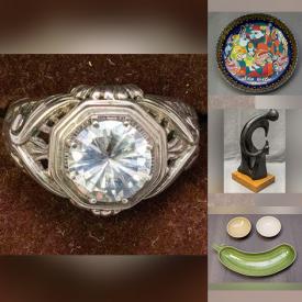 MaxSold Auction: This online auction features Jade Jewelry, Oynx Beads, Garnet Beads, Silver Jewelry, Decorative Plates, Art Glass, Studio Pottery, Animal Sculptures, Cameras, Swarovski Crystal Miniature and much more!