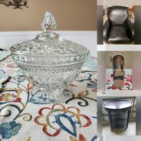 MaxSold Auction: This online auction features Crystal Glassware, Kid's Bike, Leather Swivel Club Chairs, Small Kitchen Appliances, Aquarium, Catering Serving Trays, Porcelain Dolls and much more!!