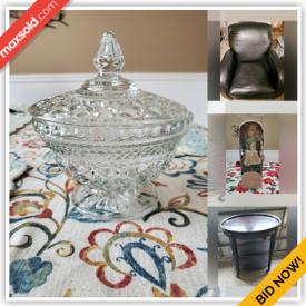 MaxSold Auction: This online auction features Crystal Glassware, Kid's Bike, Leather Swivel Club Chairs, Small Kitchen Appliances, Aquarium, Catering Serving Trays, Porcelain Dolls and much more!!