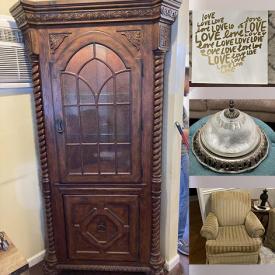 MaxSold Auction: This online auction features Marble Top Tables, China Cabinets, Wall Decore, Vintage Light Fixture, Table Lamps and much more!