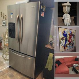 MaxSold Auction: This online auction features kitchen appliances such as coffee maker and can opener, food processor, Maytag refrigerator, toys and games, vases and figurines, plant stands, massager, wax warmer, and costume jewelry and much more.