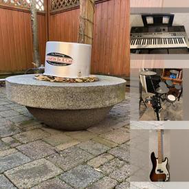 MaxSold Auction: This online auction features Firepit, BBQ Grill, Stereo Components, Fountain, Treadmill, Storage Bench, Cast Stone Plaques, Yamaha Keyboard & Electric Drums, Mini Fridge, Percussion Drums, TV, Amps, Guitars and much more!