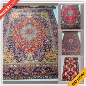 MaxSold Auction: This online auction features Hand-Knotted Wool Persian Rugs from Tabriz, Hamedan, Mashhad, Ardebil, Tarom, Zanjan, Gharajeh, Baluch and much more!