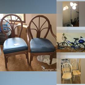 MaxSold Auction: This online auction features chairs, Schwinn Bike, exercise equipment, keyboards, monitors, bookcase, drills, office supplies, tables, kitchenware, lamps, dresser, clothing rack, blinds, chest, books, kitchen appliances, printers, keyboard, 3D printer, camping gear and much more!