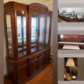 MaxSold Auction: This online auction features Dining table, Ukrainian Dishware, Marble Top Coffee Table, Mahogany Weser Piano, Wall art, Vintage Sofa, Bakeware, Cookbooks, Costume Jewelry and much more!