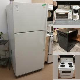 MaxSold Auction: This online auction features Toaster Oven Microwave Coffee Maker, Dehumidifier, Microwave, Cabinets, Monitor And Printer, Air Conditioner and much more.