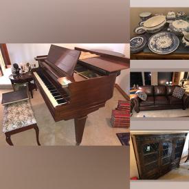 MaxSold Auction: This online auction features a piano, nesting tables, chairs and ottoman, Grandfather Clock, China cabinet, crystals, Mastercraft mixer, typewriter, Rattan chair with cushions, freezer, candles and figurines, fireplace tools and much more!!!