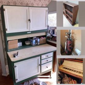 MaxSold Auction: This online auction features a buffet with hutch, day bed, glassware, towel warmer, Wii fit, yoga mat, exercise ball, exercise machine, electric snow thrower, garden tools and much more!