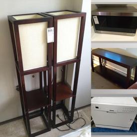 MaxSold Auction: This online auction features SAD/Daylight lamp, Television, Storage Chest/Coffee table, Bathroom Accessories, Iron, Kitchen Cleaning Supplies, Amazon Echo Dot, Platters, Serving Dishes and much more!