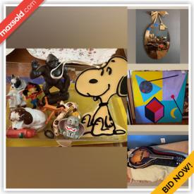 MaxSold Auction: This auction features a variety of framed art such as painted canvas, signed paintings, sketches, vintage toys, perfume bottles, copper plates, crystal ware, kitchen bake wares, wall mirror, instruments and much more!